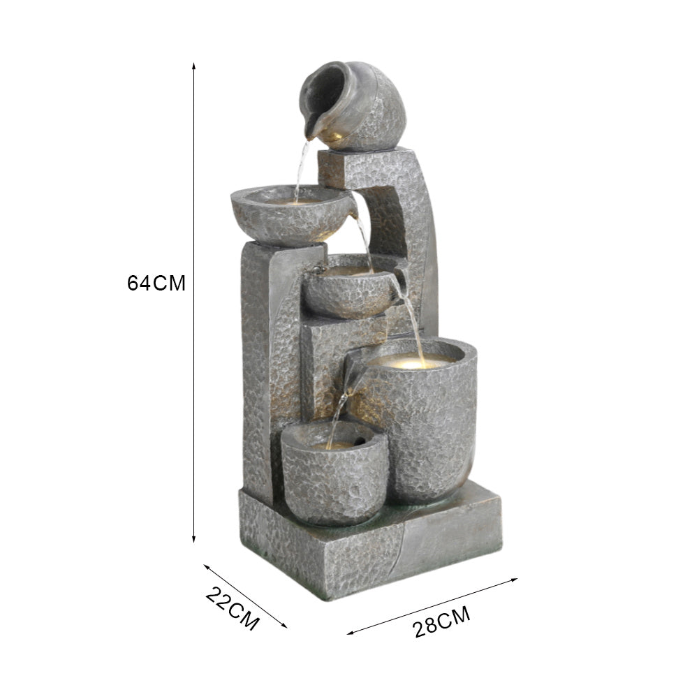 Outdoor Garden Solar Water Cascade Decoration