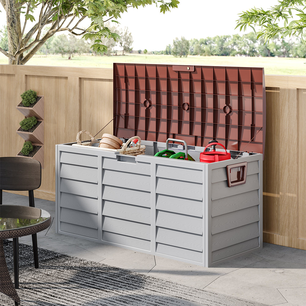Plastic Extra Large Waterproof Garden Storage Box with Wheel