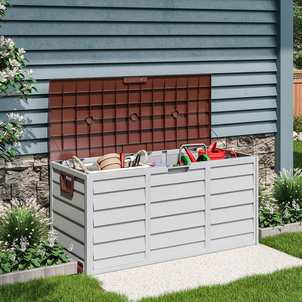 Plastic Extra Large Waterproof Garden Storage Box with Wheel