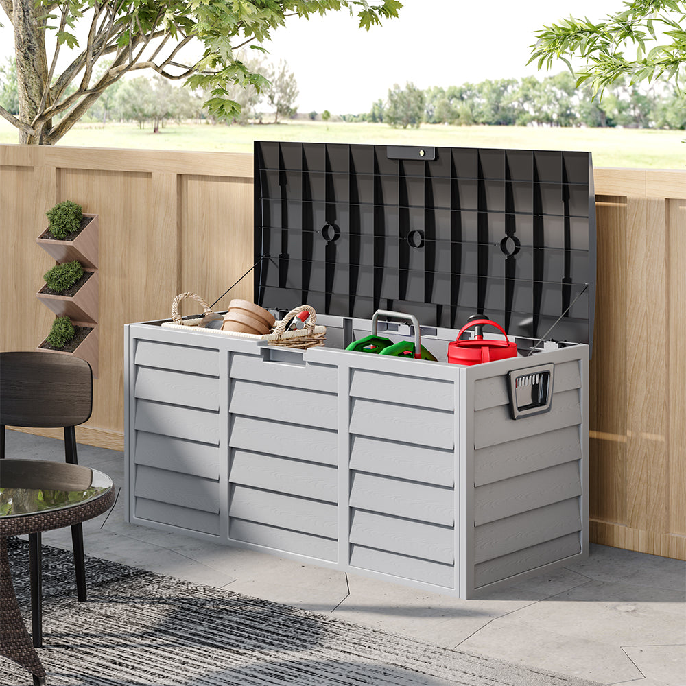 Plastic Extra Large Waterproof Garden Storage Box with Wheel