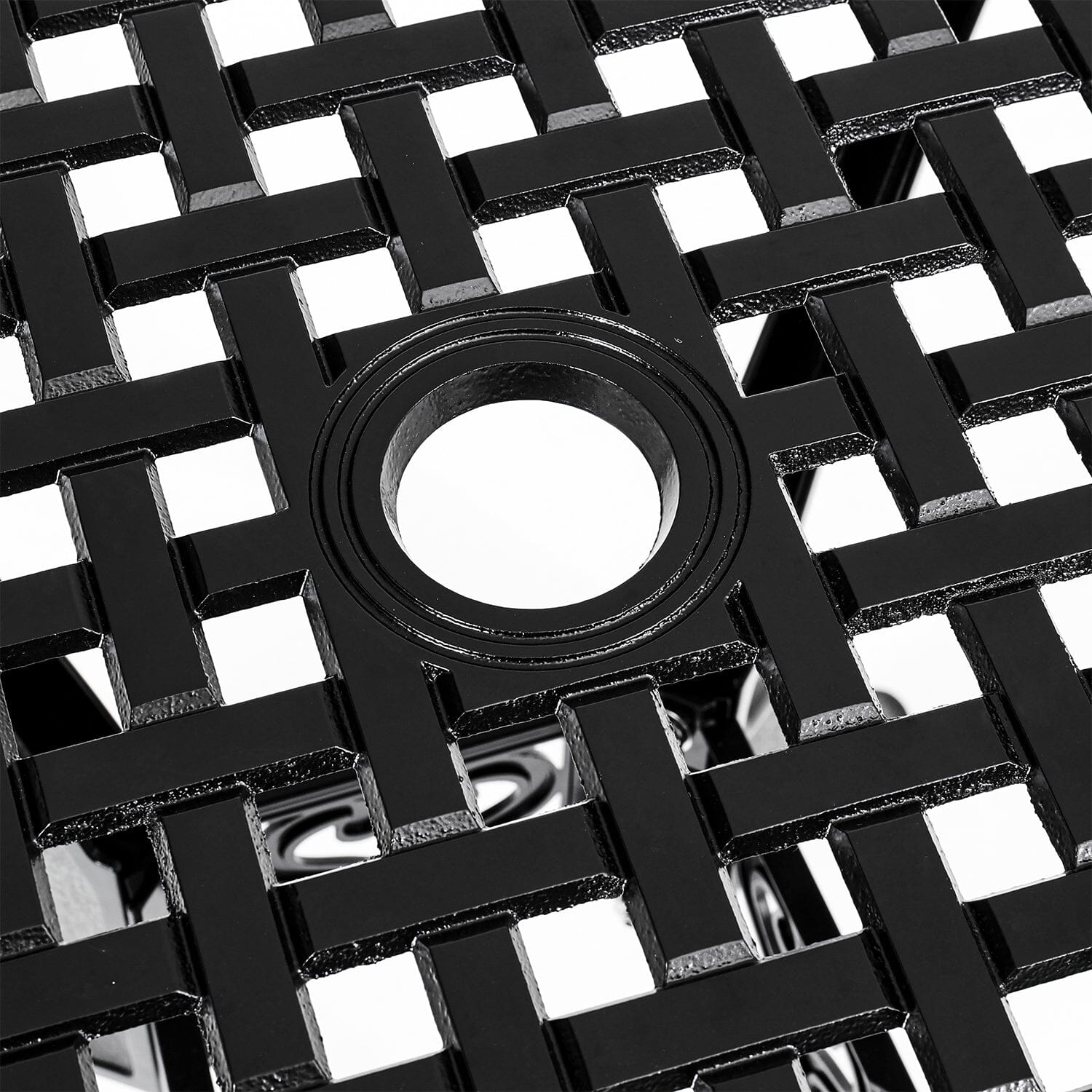 Black Cast Aluminium Square Outdoor Dining Table