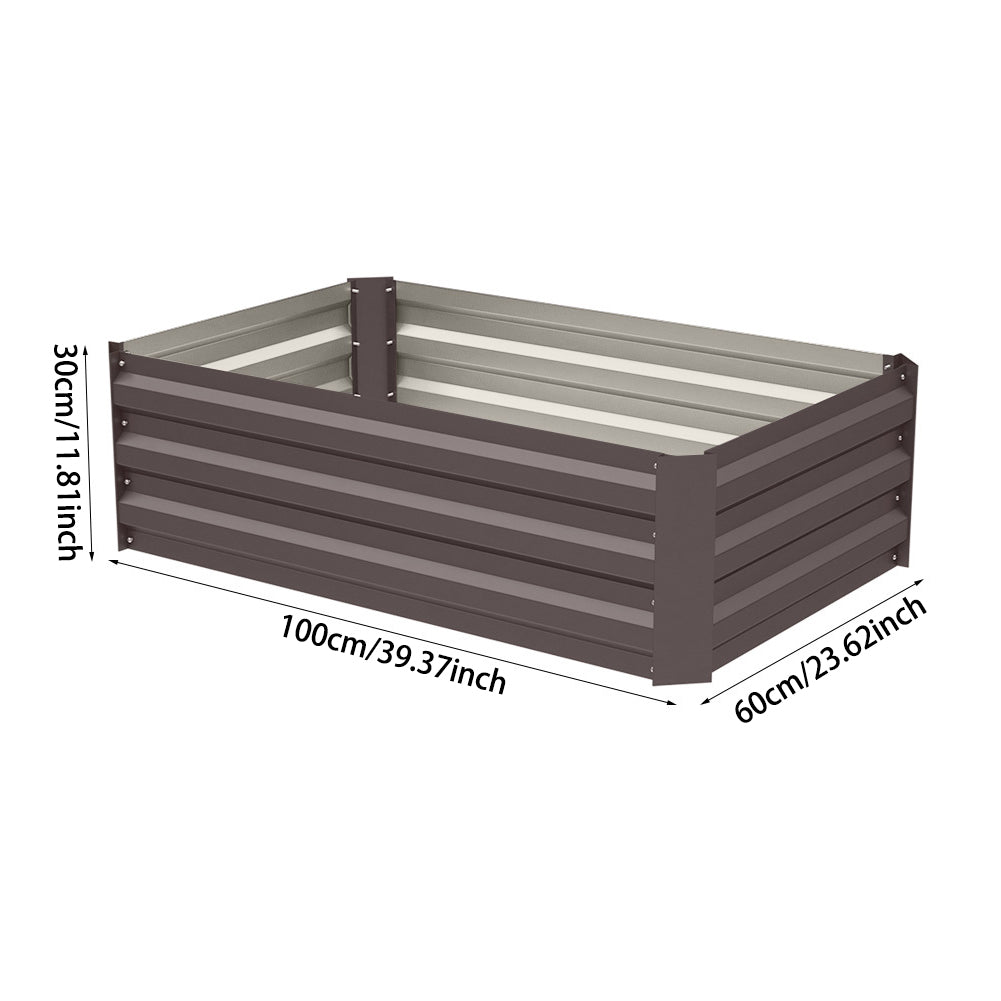 Galvanized Steel Square Raised Garden Bed Planter Box
