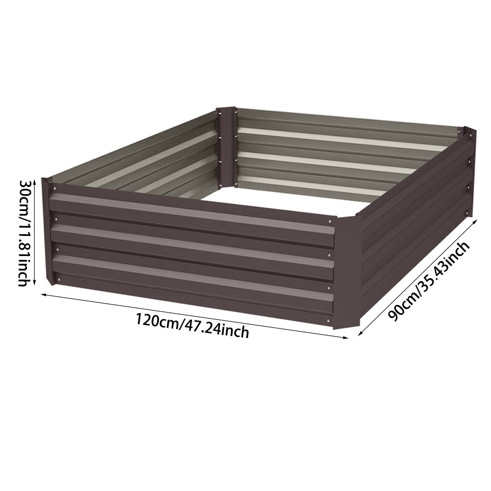 Galvanized Steel Square Raised Garden Bed Planter Box