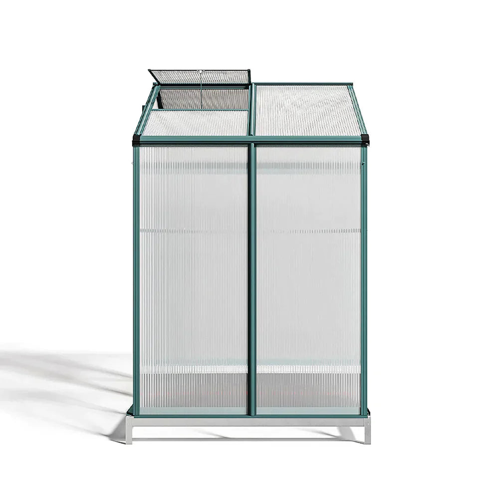 6ft W Garden Aluminium Greenhouse Polycarbonate with Vent