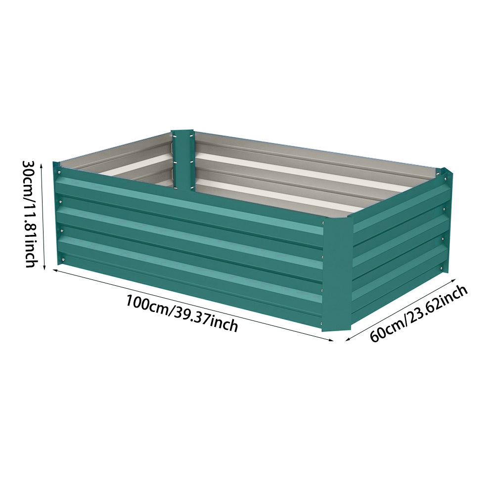 Galvanized Steel Square Raised Garden Bed Planter Box