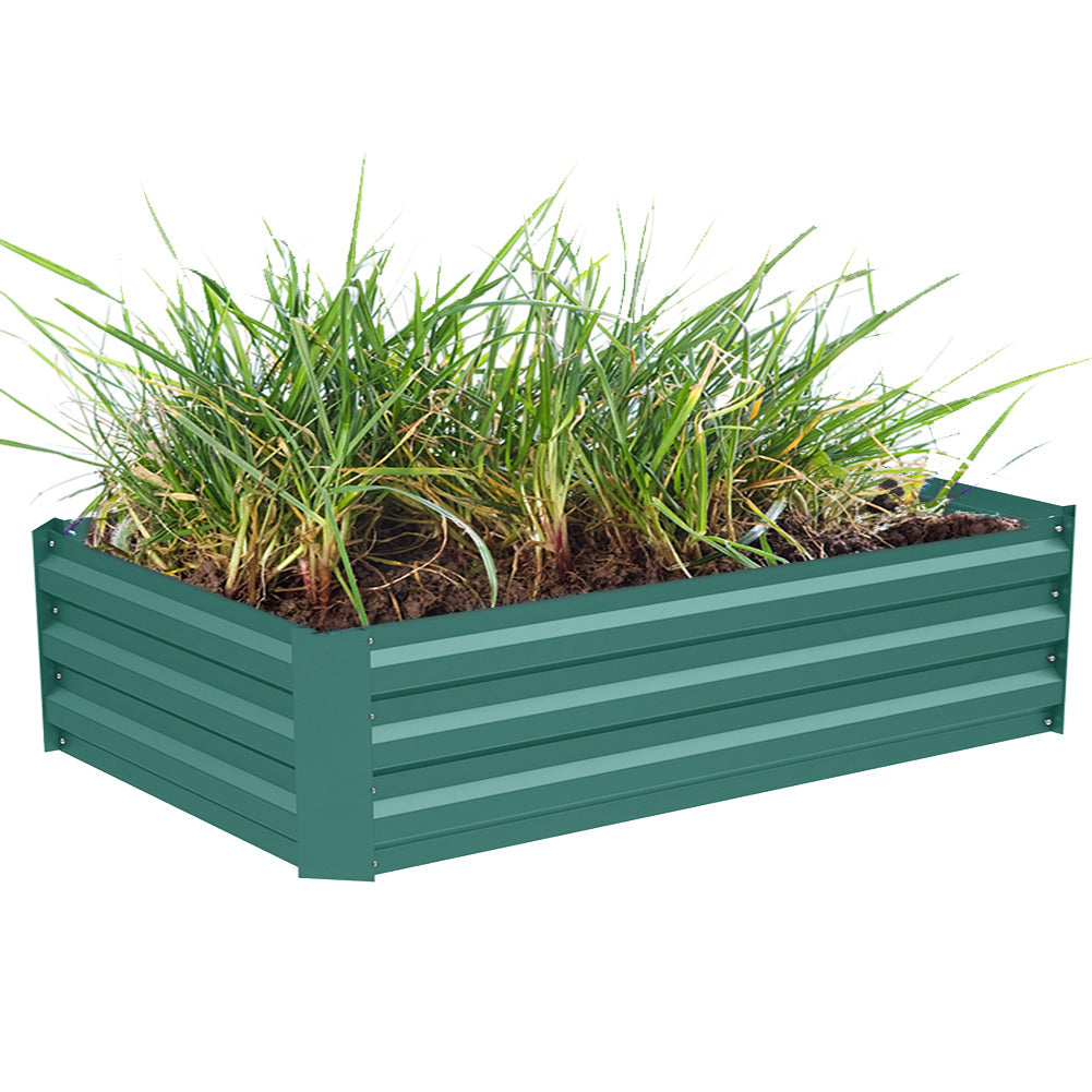 Galvanized Steel Square Raised Garden Bed Planter Box