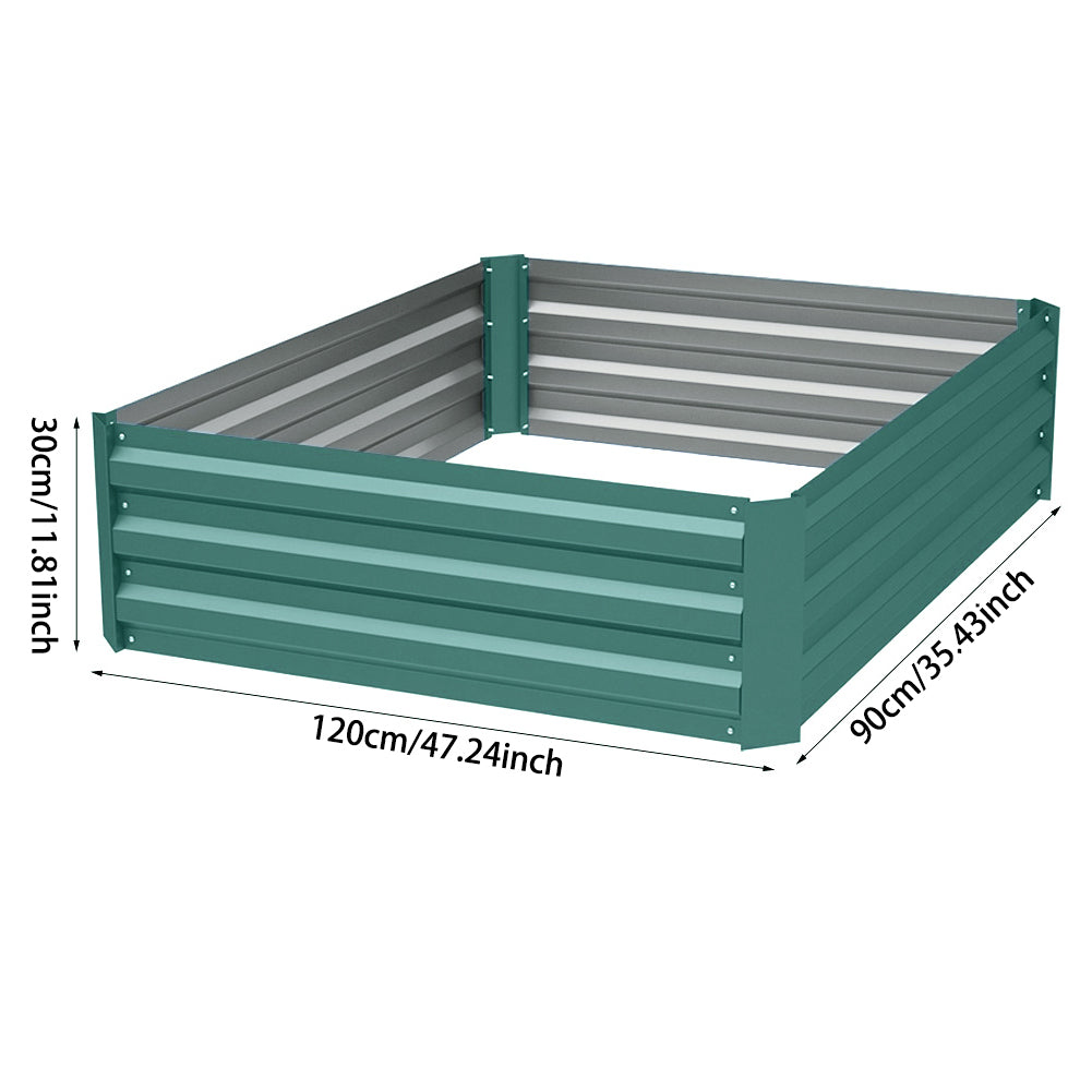 Galvanized Steel Square Raised Garden Bed Planter Box