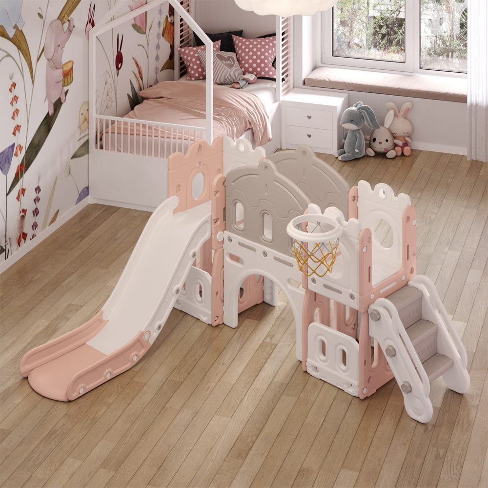 Indoor/Outdoor Climbing Frame with Slide for Toddlers