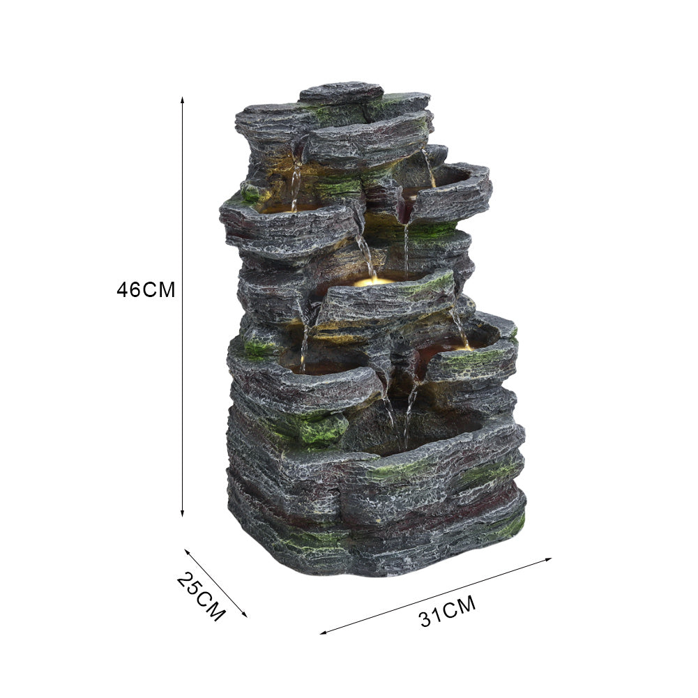 Outdoor Garden Solar Water Cascade Decoration