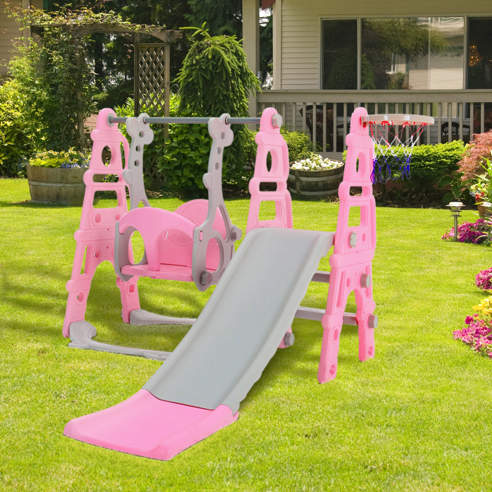 Indoor/Outdoor Climbing Frame with Slide for Toddlers