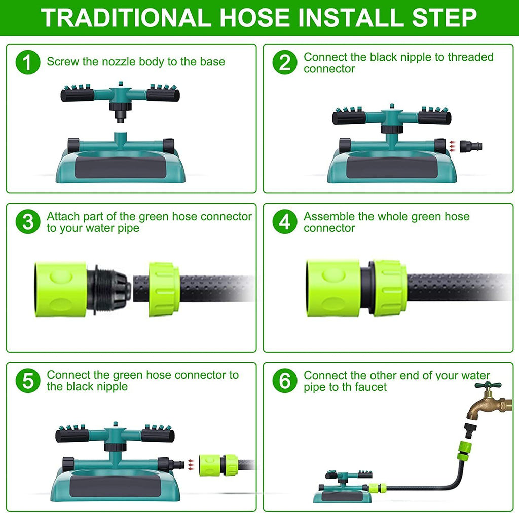 Butterfly-Base Rotary Water Sprinkler for Lawn