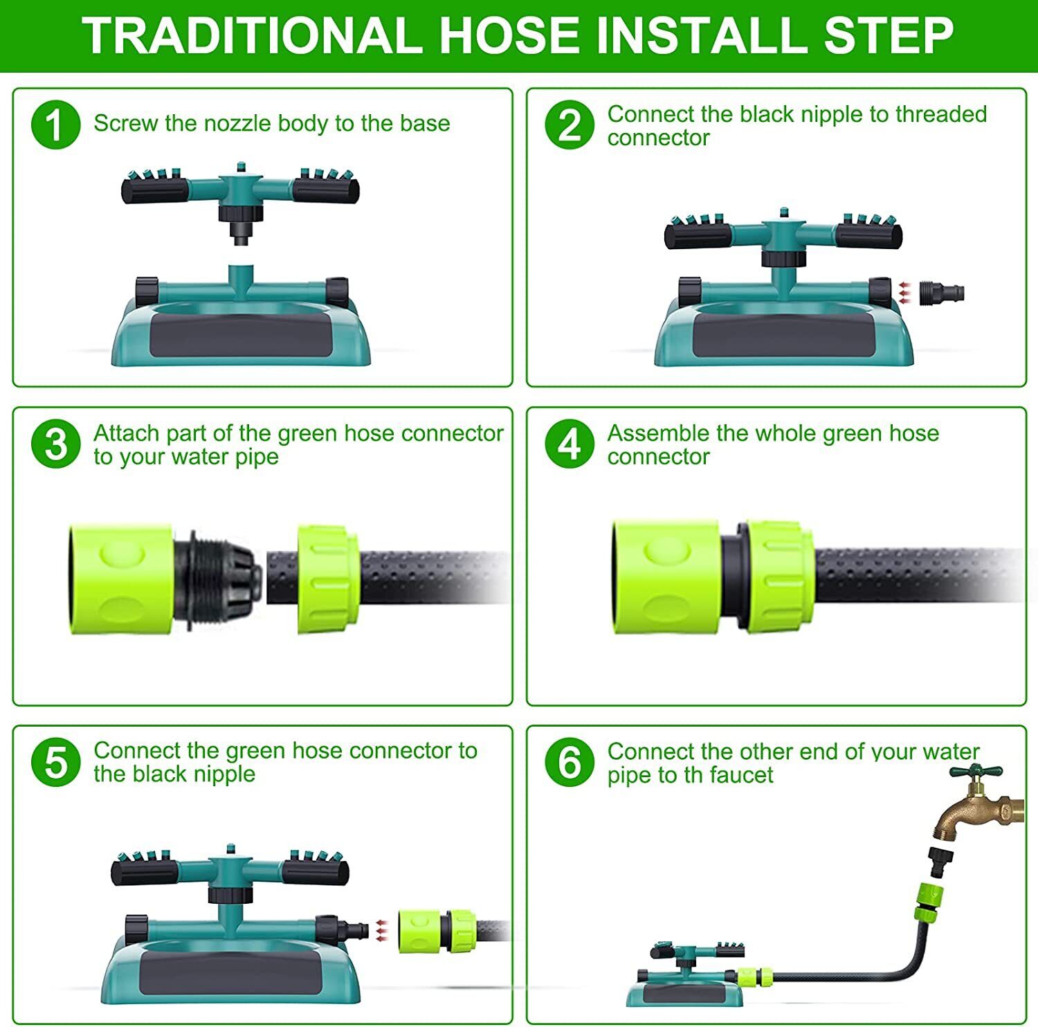 Butterfly-Base Rotary Water Sprinkler for Lawn